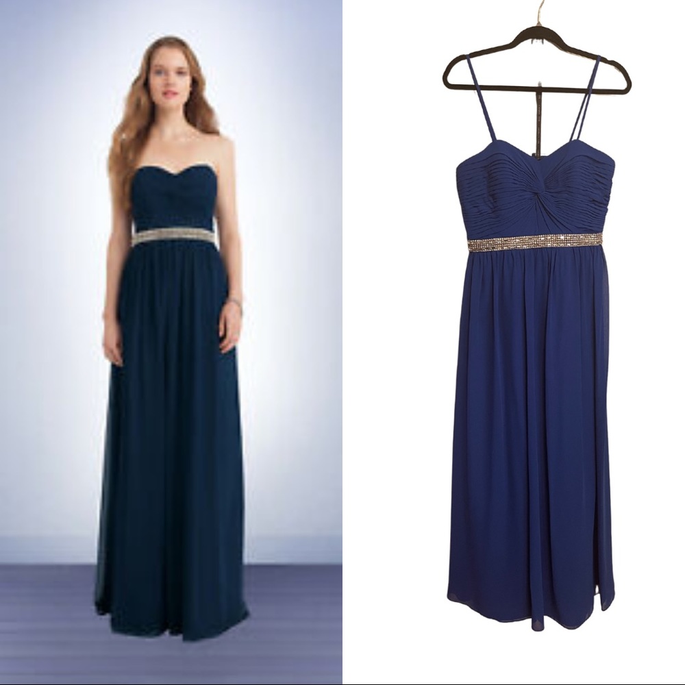Bill Levkoff Strapless Convertible Rhinestone Belt in Horizon SZ 10 STYLE #1135